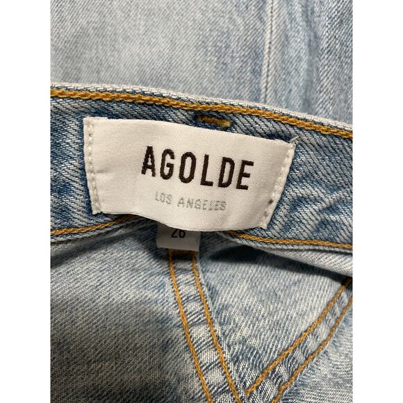 Agolde 'Criss' Blue Cross Upsized Denim Jean Size 26 - Picture 4 of 5